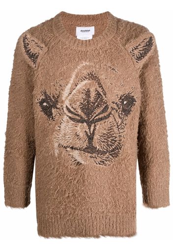 Doublet camel-pattern rib-trimmed jumper - Toni neutri