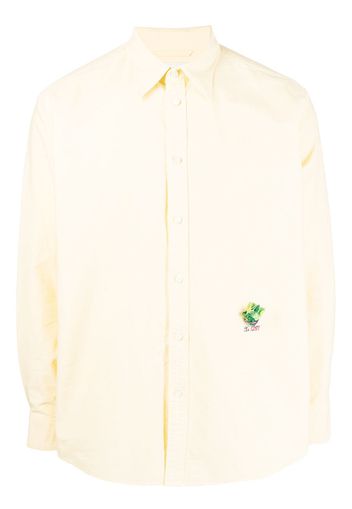 Doublet lettuce-detail long-sleeve shirt - Giallo