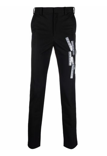 Doublet label-print straight-leg trousers - Nero