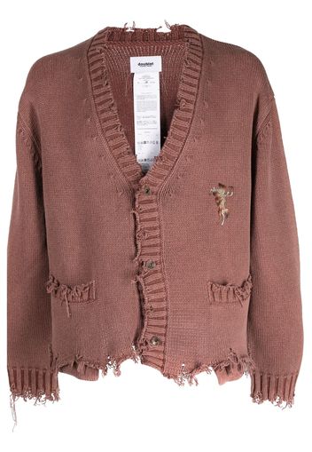 Doublet cut-off raw cardigan - Rosa