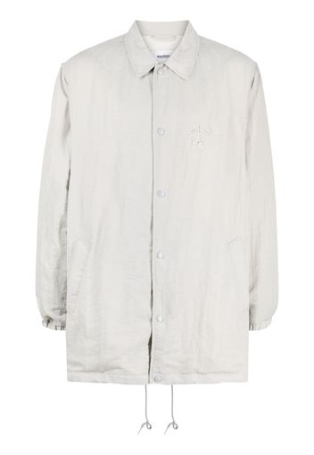 Doublet logo-embroidered shirt jacket - Grigio