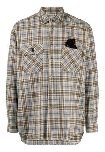 Doublet checkered 3D-detail shirt - Marrone