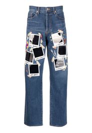 Doublet polaroid print straight leg jeans - Blu