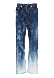 Doublet faded-effect straight-leg jeans - Blu