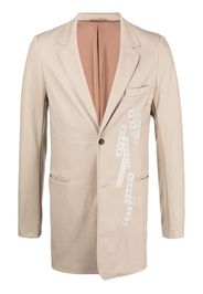 Doublet single-breasted cotton-blend blazer - Marrone