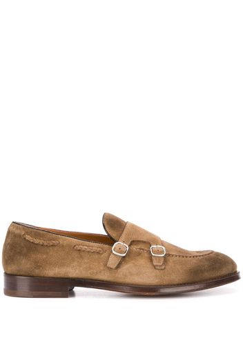 low heel buckled loafers