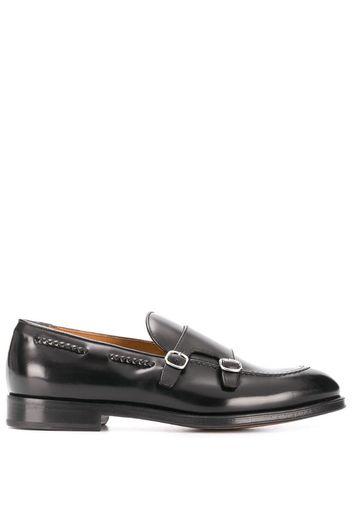 monk strap leather shoes