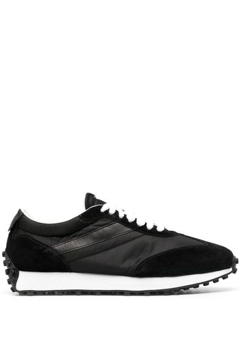 Doucal's leather-trim low-top sneakers - Nero