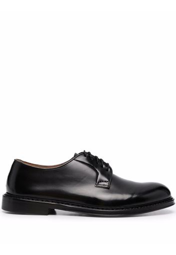 Doucal's polished leather lace-up shoes - Nero