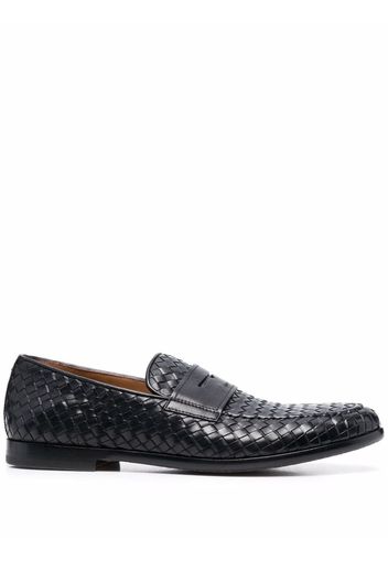 Doucal's woven leather loafers - Blu
