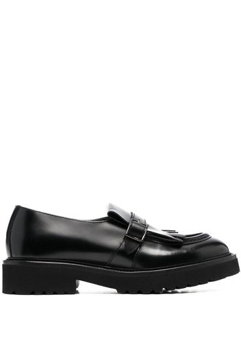 Doucal's fringed leather loafers - Nero