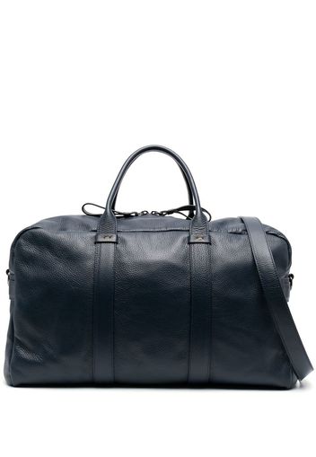 Doucal's leather weekend bag - Blu