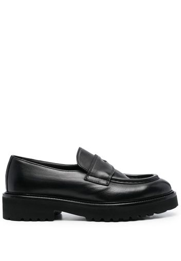 Doucal's ridged-sole detail loafers - Nero