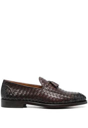 Doucal's woven leather loafers - Marrone