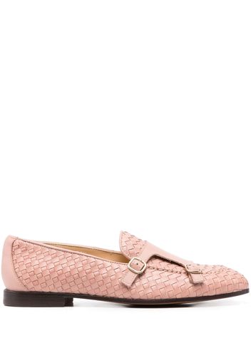 Doucal's double-buckle woven loafers - Rosa