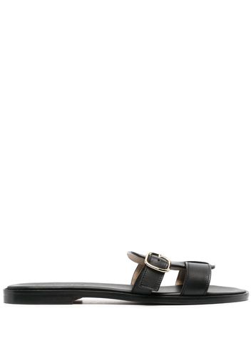 Doucal's Fibbia buckle-detail leather sandals - Nero