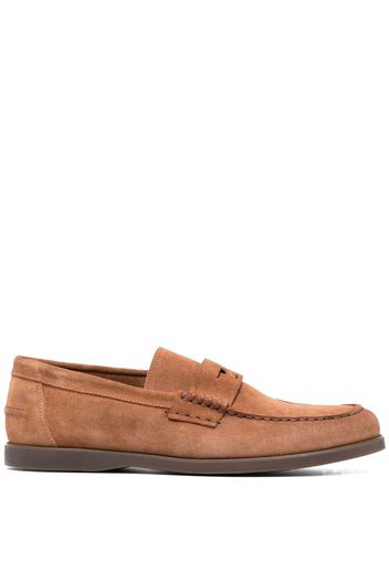 Doucal's suede penny-slot loafers - Marrone