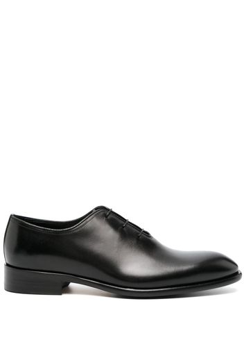 Doucal's almond-toe leather oxford shoes - Nero