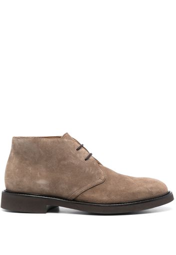 Doucal's lace-up suede derby shoes - Marrone