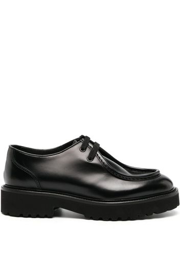 Doucal's lace-up leather loafers - Nero