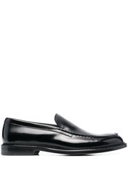 Doucal's almod-toe leather loafers - Nero