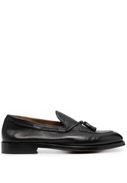 Doucal's tassel-trim leather loafers - Nero