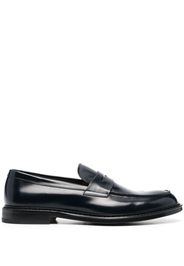 Doucal's almond-toe leather loafers - Nero