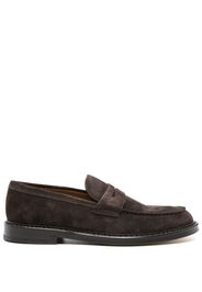 Doucal's penny-slot suede loafers - Marrone