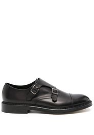 Doucal's double-bucke leather monk shoes - Nero