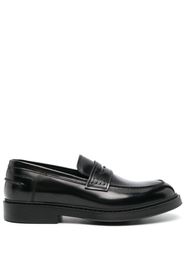 Doucal's round-toe leather loafers - Nero