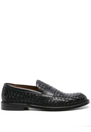 Doucal's interwoven leather penny loafers - Blu