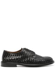 Doucal's interwoven leather lace-up shoes - Nero