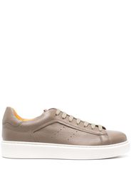 Doucal's flatform leather sneakers - Marrone