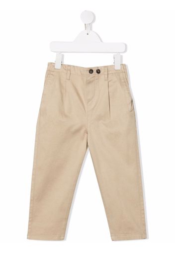 Douuod Kids mid-rise chino trousers - Toni neutri