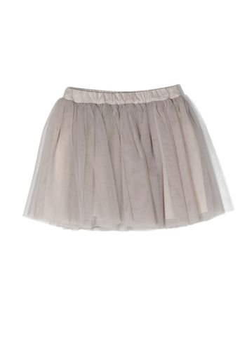 DOUUOD KIDS tulle layered mini skirt - Grigio