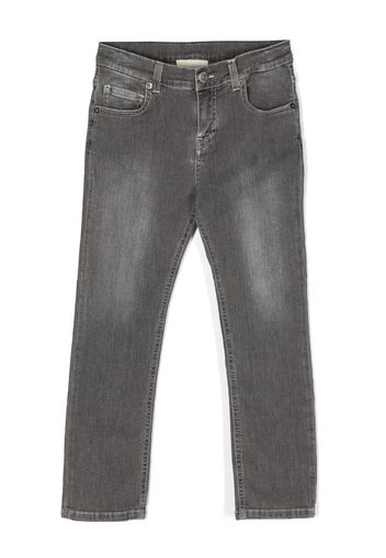 Douuod Kids faded-effect straight-leg jeans - Grigio