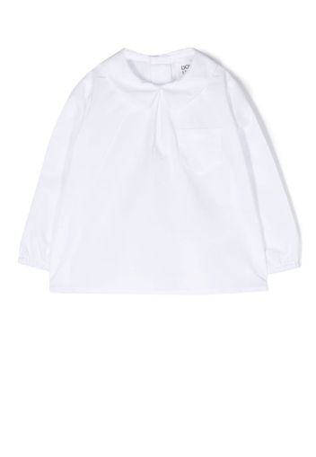 Douuod Kids point-collar patch-pocket blouse - Bianco