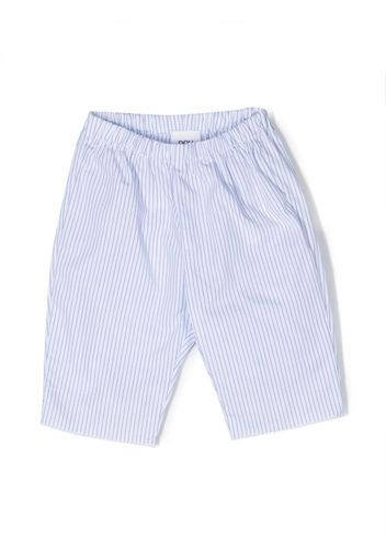 Douuod Kids cotton pinstripe shorts - Bianco