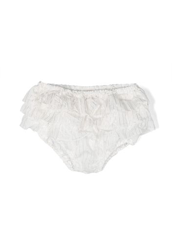 Douuod Kids metallic-detail bloomers shorts - Bianco