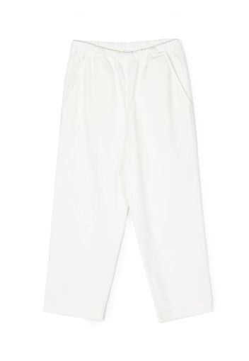 Douuod Kids plain straight-leg trousers - Bianco