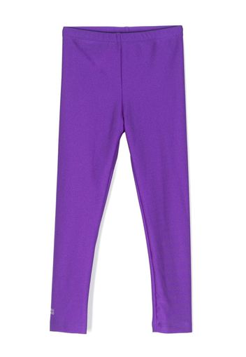 Douuod Kids logo-print slip-on leggings - Viola