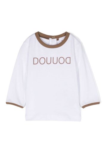 Douuod Kids logo-print cotton T-shirt - Bianco