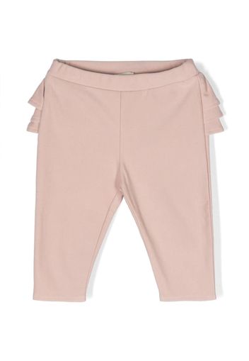 Douuod Kids ruffled-detailing cotton leggings - Rosa