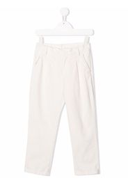 Douuod Kids corduroy straight-leg trousers - Bianco