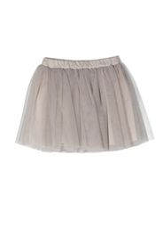 DOUUOD KIDS tulle layered mini skirt - Grigio