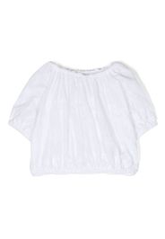 Douuod Kids embroidered cotton blouse - Bianco