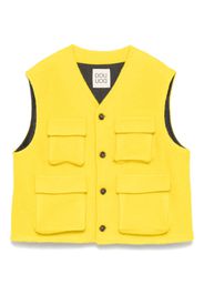 Douuod Kids Gilet con effetto spazzolato - Giallo