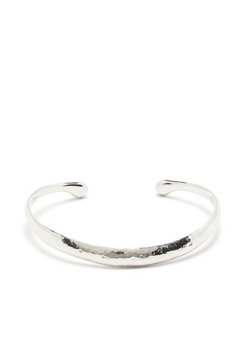 DOWER AND HALL Bracciale rigido Curved Nomad in argento sterling