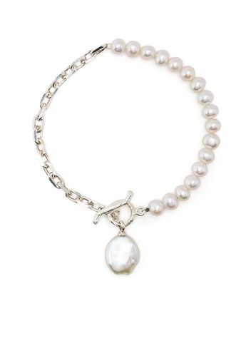 DOWER AND HALL Bracciale con perle Luna Keshi - Bianco