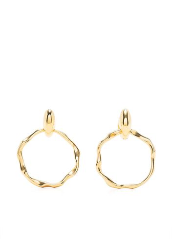 DOWER AND HALL Polo Story gold-plated hoops - Oro